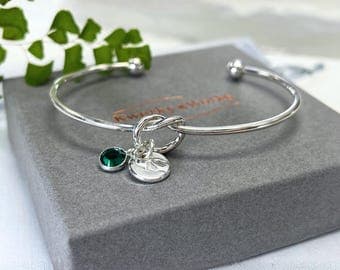Personalised Silver Knot Bracelet
