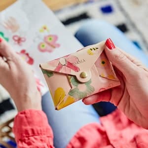 Personalised Child's Drawing Artwork Leather Coin Purse *US TARIFFS COVERED* by etsy