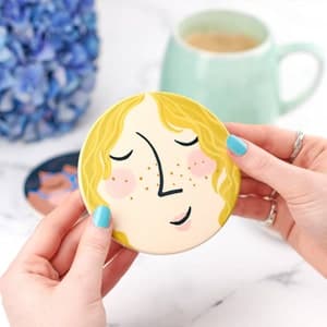 Personalised Ceramic Face Coaster by etsy