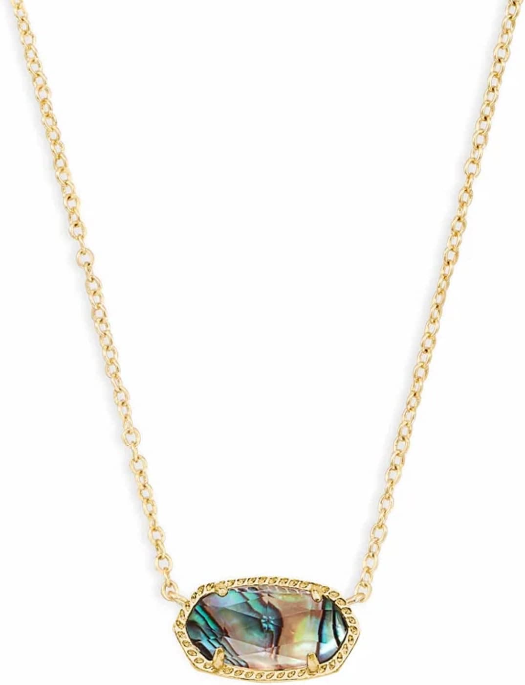 Kendra Scott Elisa Pendant Necklace, 14k Gold-Plated — Abalone Shell by kendra scott