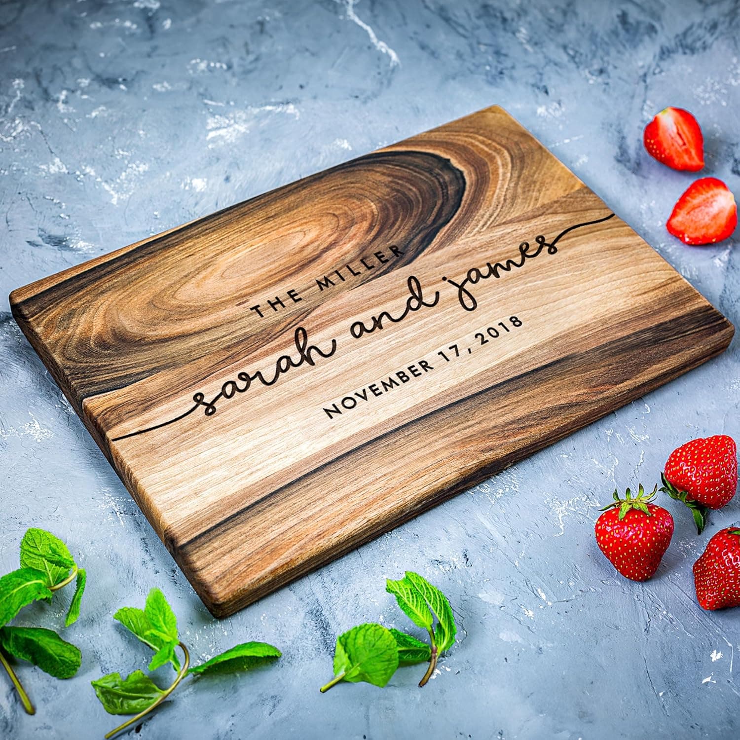 Custom Engraved Walnut Cutting Board by various (etsy / amazon)