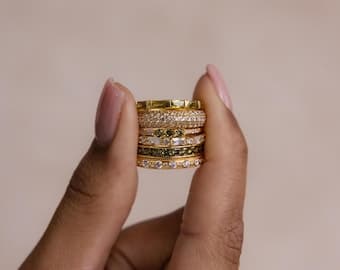 Peridot Ring Set by Caitlyn by etsy