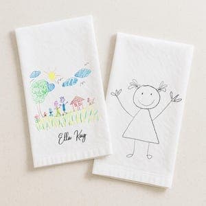 Personalized Tea Towel With Child's Drawing by etsy
