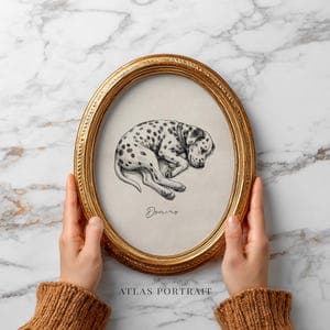 Custom Dog Ink Drawing Portrait from Photo - Hand Drawn Sketch - Pet Memorial Gift by etsy