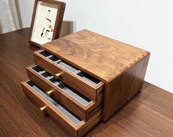 Solid Walnut Large Jewelry Box by etsy
