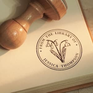 Personalized Book Stamp: Custom Book Lover Gift by etsy