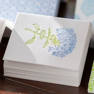 Hydrangea Letterpress Card Set by etsy