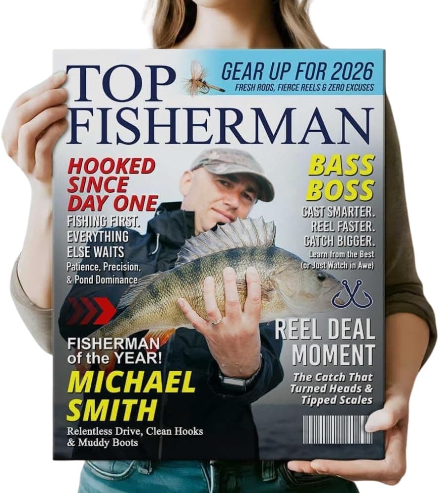 Custom Fishing Magazine Cover by Amazon